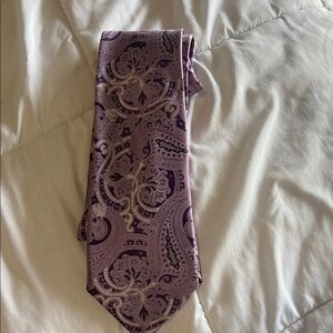 Brioni Purple Paisley Silk Tie vintage 100% silk